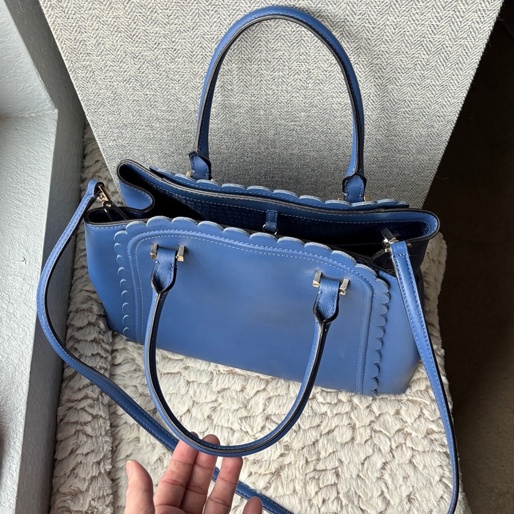 KATE SPADE Linzi Maple Court Blue Hyacinth Satchel; Caitlin St. Adalyn Wallet - Picture 12 of 16